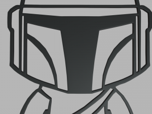 Mandalorian Wall Silhouette 01 Modèles 3D en vedette