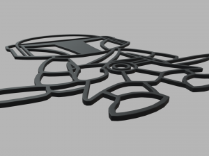 Mandalorian Wall Silhouette 01 Modèles 3D en vedette