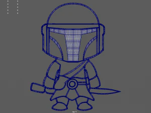 Mandalorian Wall Silhouette 01 3D Print Model