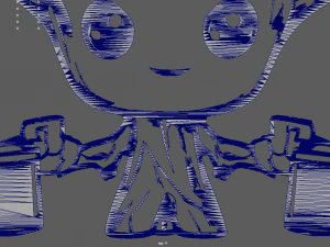 Groot 01 Wall Silhouette 3D Print Model