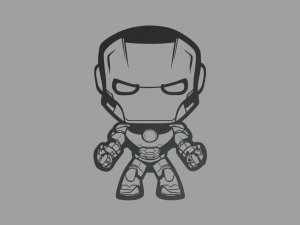 Iron Man 01 Wall Silhouette 3D Print Model