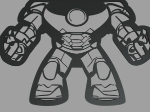 Iron Man 01 Wall Silhouette 3D Print Model