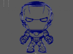 Iron Man 01 Wall Silhouette 3D Print Model