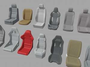 Mega Car Seat Pack 3D-Modell