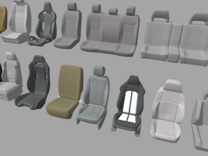 Mega Car Seat Pack 3D-Modell
