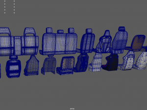Mega Car Seat Pack 3D-Modell