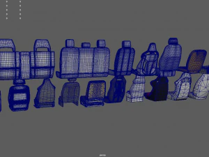 Mega Car Seat Pack 3D Model