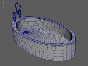 Modern Luxury Bathroom Bathtub Model 3D