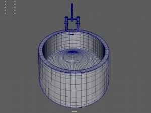 Modern Luxury Bathroom Bathtub Model 3D
