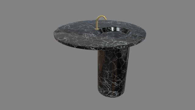 Modern Luxury Bathroom Sink 3D Model .c4d .max .obj .3ds .fbx .stl .blend 