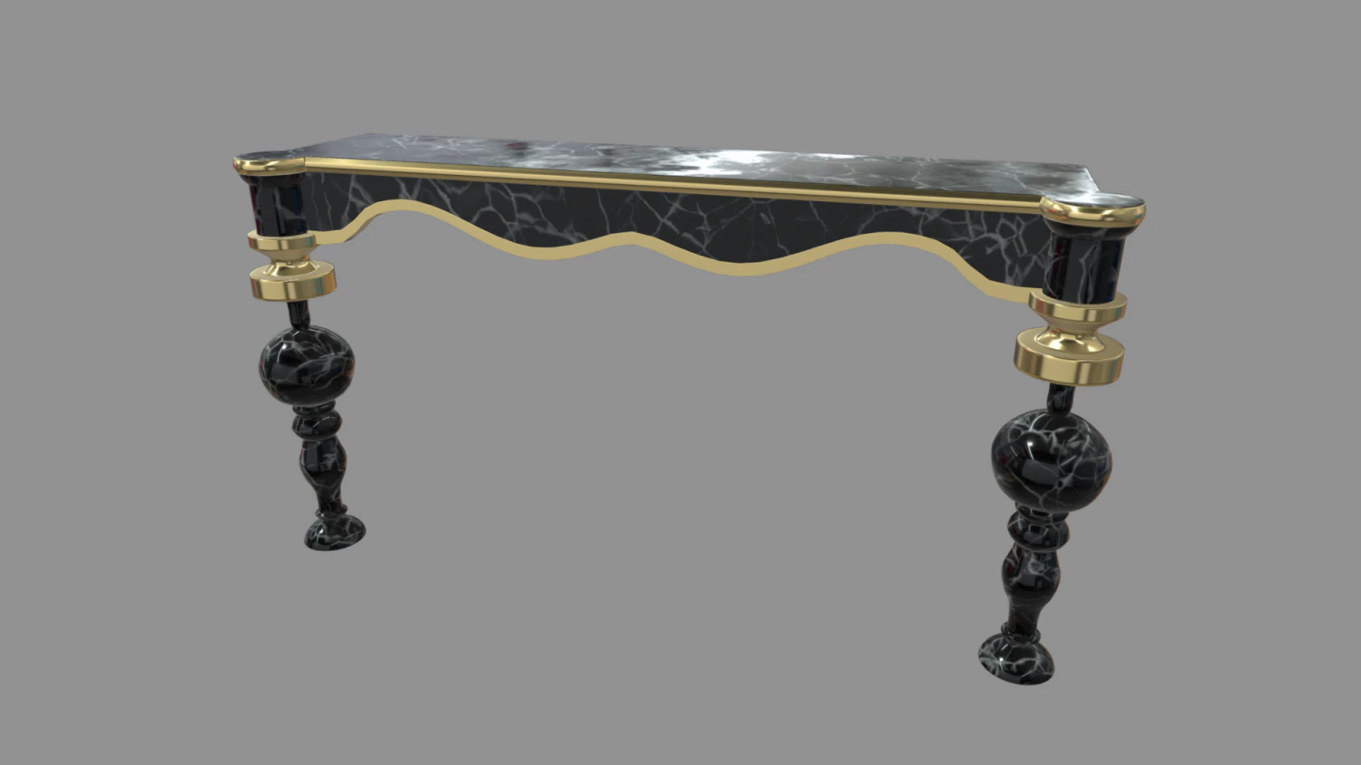 Modern Luxury Console Table 3D Model .c4d .max .obj .3ds .fbx .stl .blend 