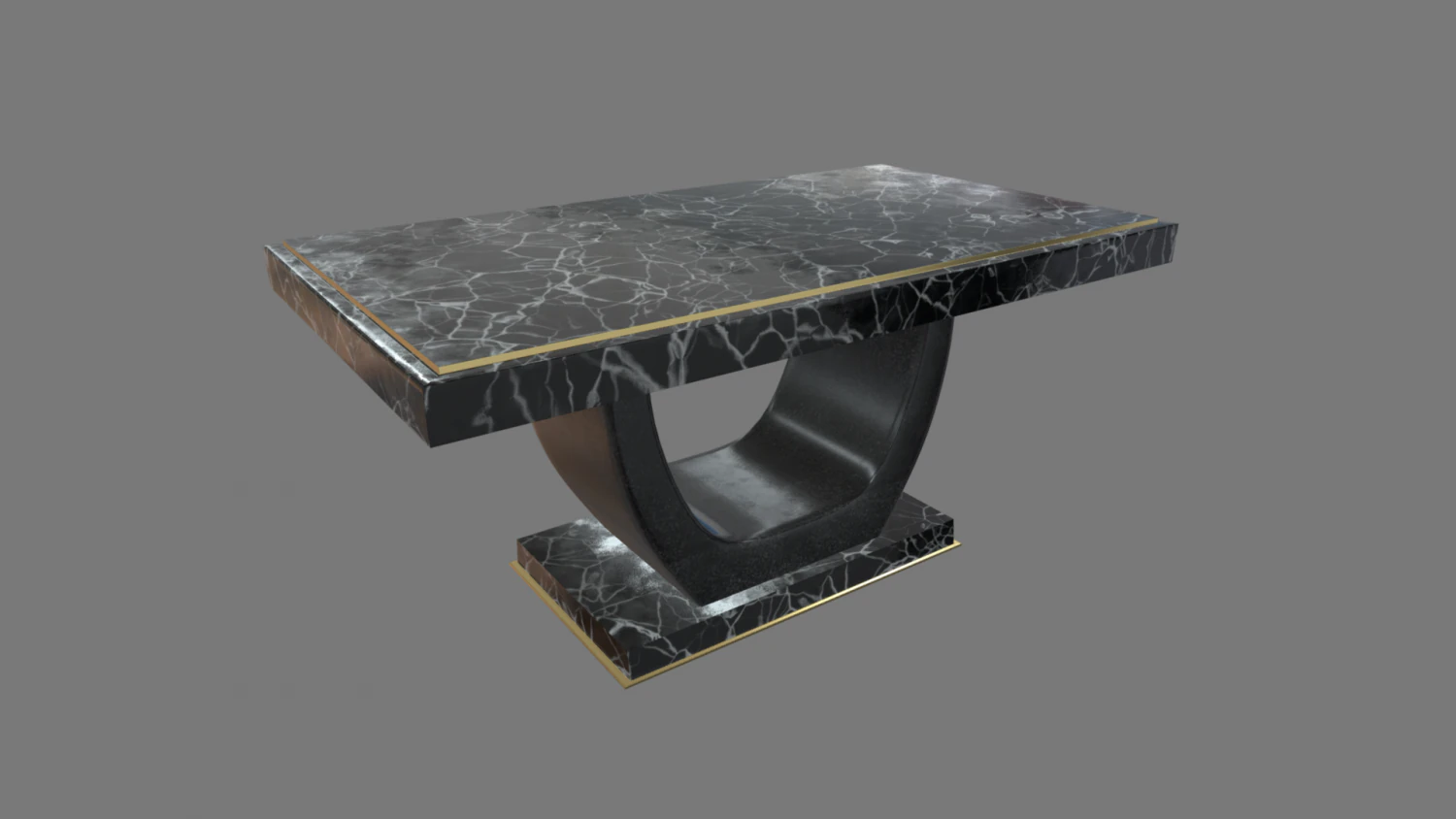 Modern Luxury Dinner Table 3D Model .c4d .max .obj .3ds .fbx .stl .blend