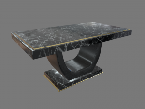 Modern Luxury Dinner Table 3D Model