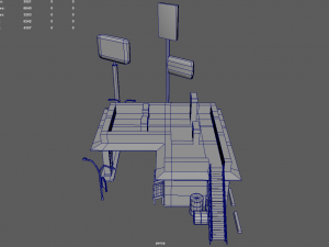 Gas Station Oil Station Exterior 3D Model