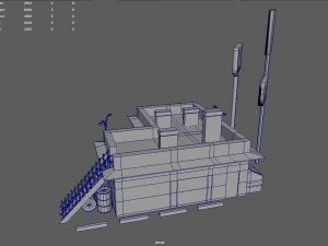 Gas Station Oil Station Exterior 3D Model
