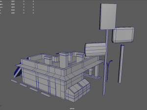 Gas Station Oil Station Exterior 3D Model