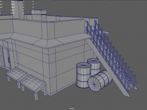 Gas Station Oil Station Exterior 3D Model