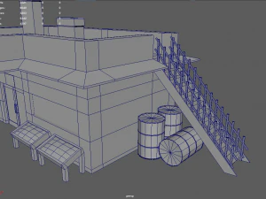 Gas Station Oil Station Exterior 3D Model