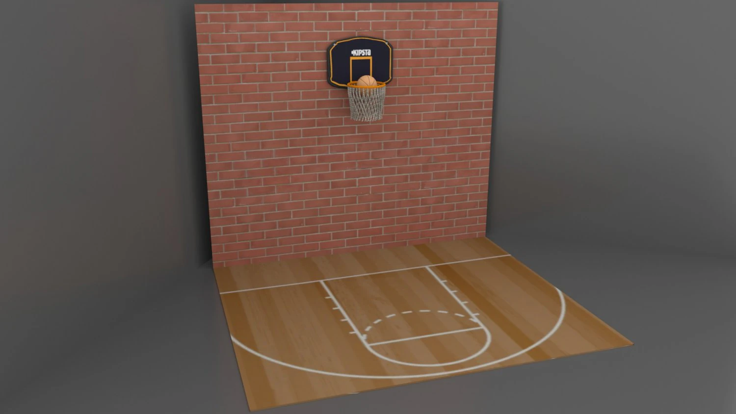 Basketball Court 3D Model .c4d .max .obj .3ds .fbx .stl .blend 