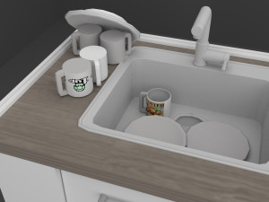 Simple Kitchen Model 3D