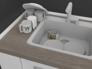 Simple Kitchen 3D Model