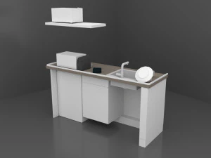 Simple Kitchen 3D Model