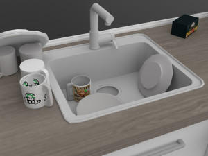 Simple Kitchen Model 3D