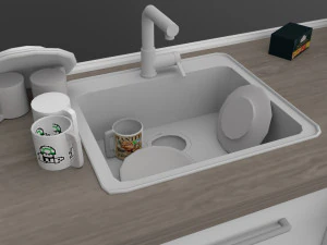 Simple Kitchen 3D Model