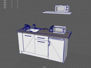 Simple Kitchen Model 3D