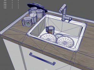 Simple Kitchen 3D Model