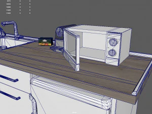 Simple Kitchen 3D Model