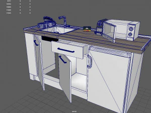 Simple Kitchen 3D Model