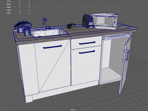 Simple Kitchen Model 3D
