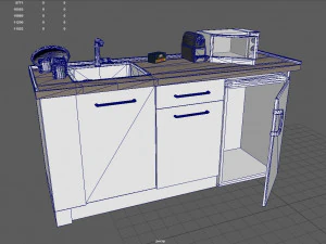 Simple Kitchen 3D Model