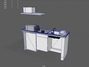 Simple Kitchen 3D Model