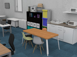 Office Scene 3D Model