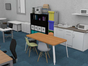 Office Scene 3D Model