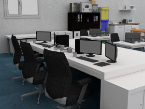 Office Scene 3D Model