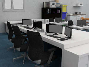 Office Scene 3D Model