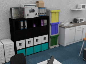 Office Scene 3D Model