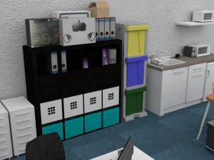 Office Scene 3D Model