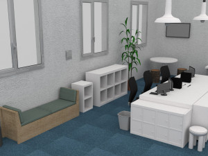 Office Scene 3D Model