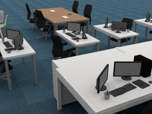 Office Scene 3D Model