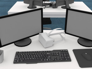 Office Scene 3D Model