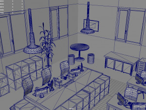 Office Scene 3D Model