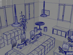 Office Scene 3D Model