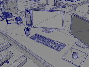 Office Scene 3D Model