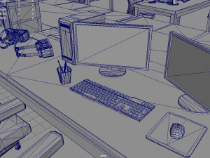 Office Scene 3D Model