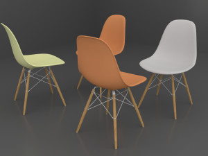 Simple Colour Chairs Office 3D Model