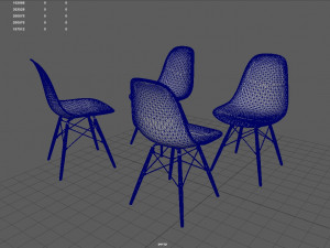 Simple Colour Chairs Office Modello 3D